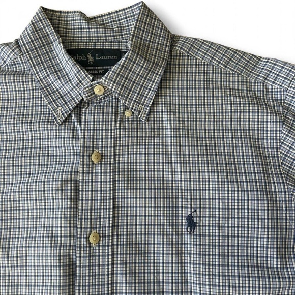 Timeless Ralph Lauren Checkered Shirt - Classic Fit size (15 1/2, 32/33) - Picture 1 of 8